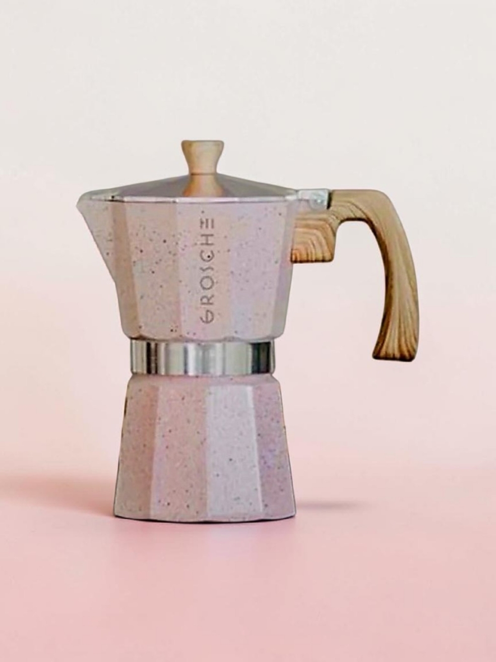 New GROSCHE Milano Stone 9 Espresso Cups Pink Stovetop Maker Moka Pot in the Box - Picture 5 of 7